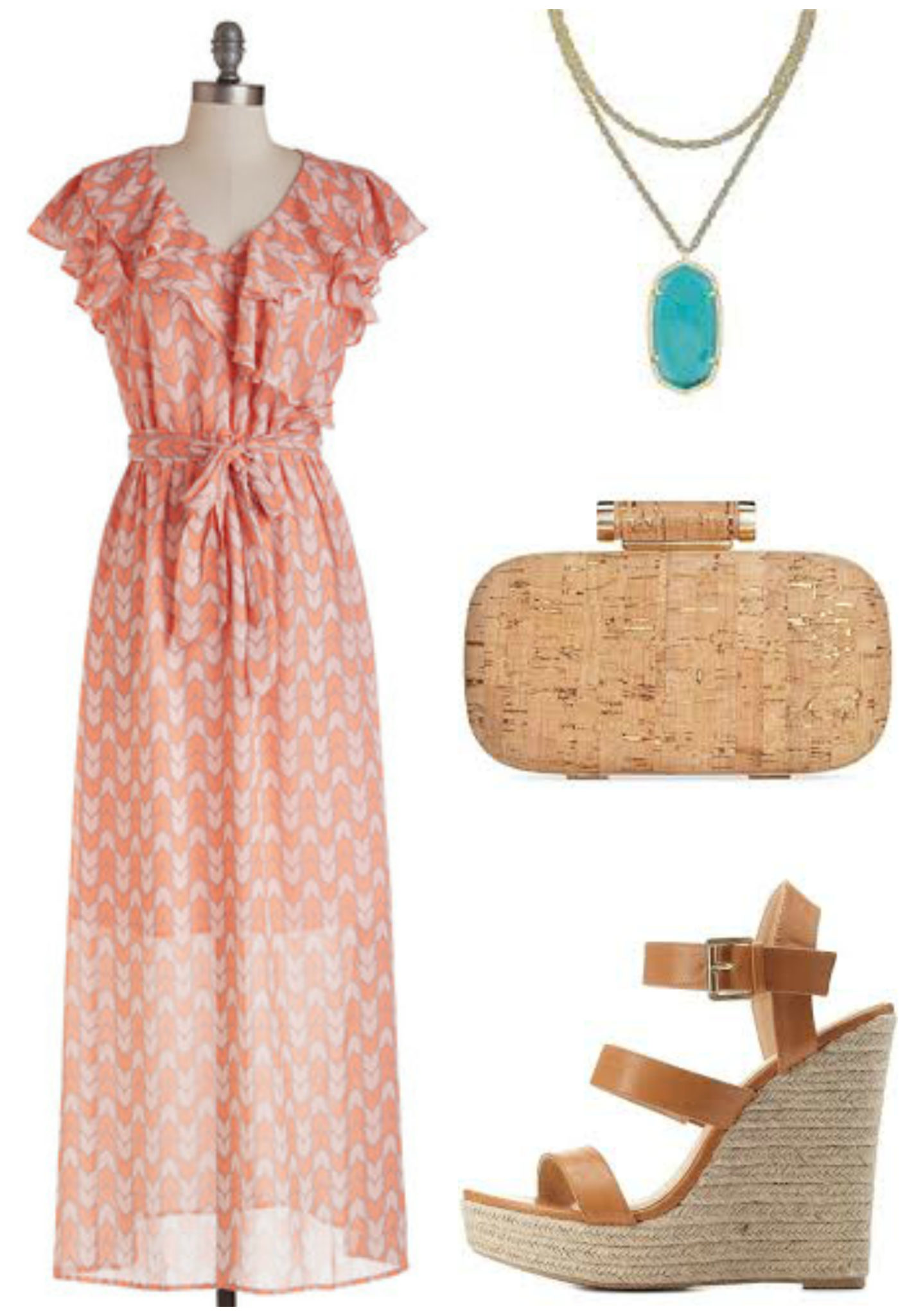 Summer Beach Wedding Outfit Collage