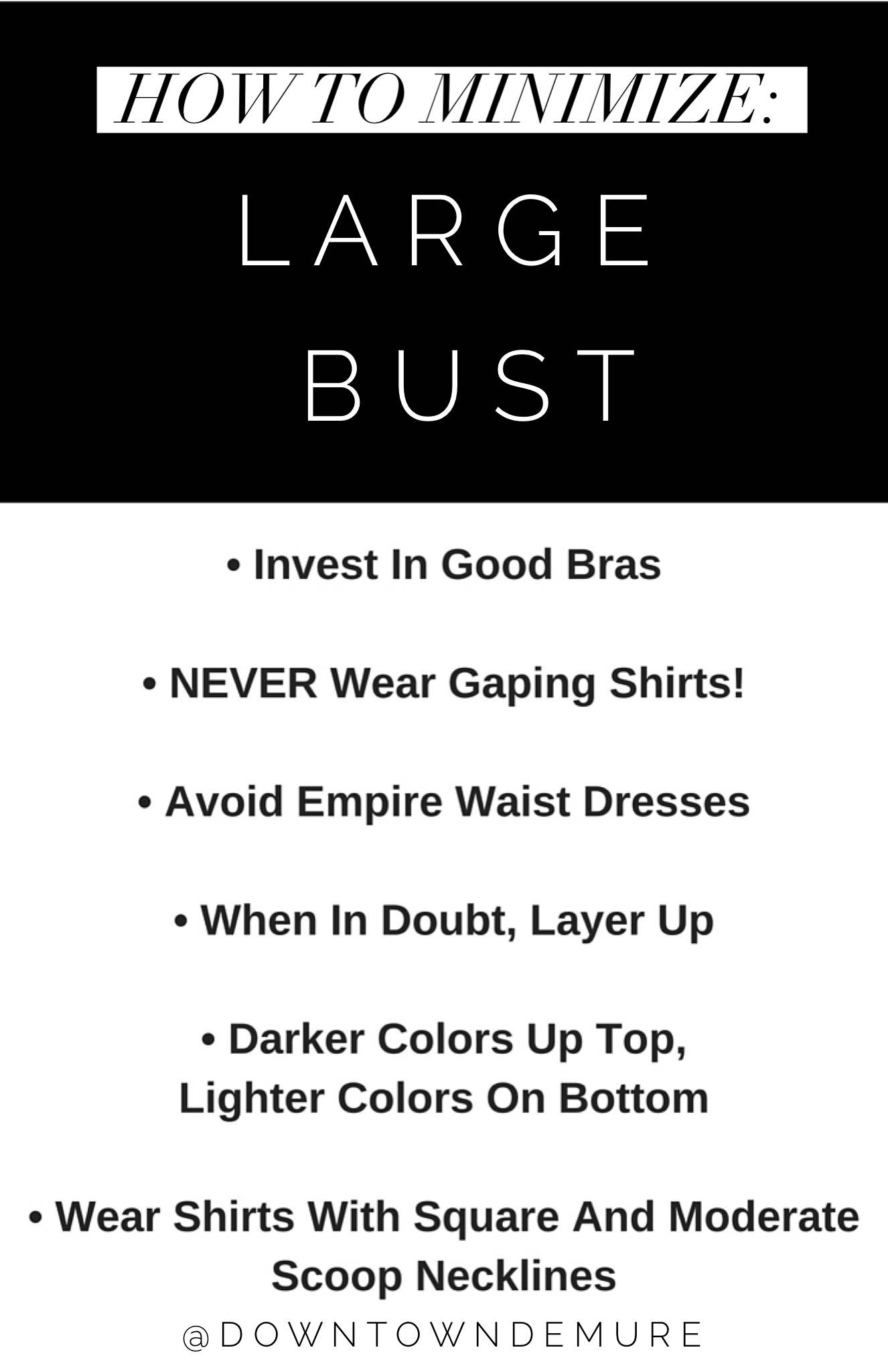 How to Minimize Large Bust - Downtown Demure
