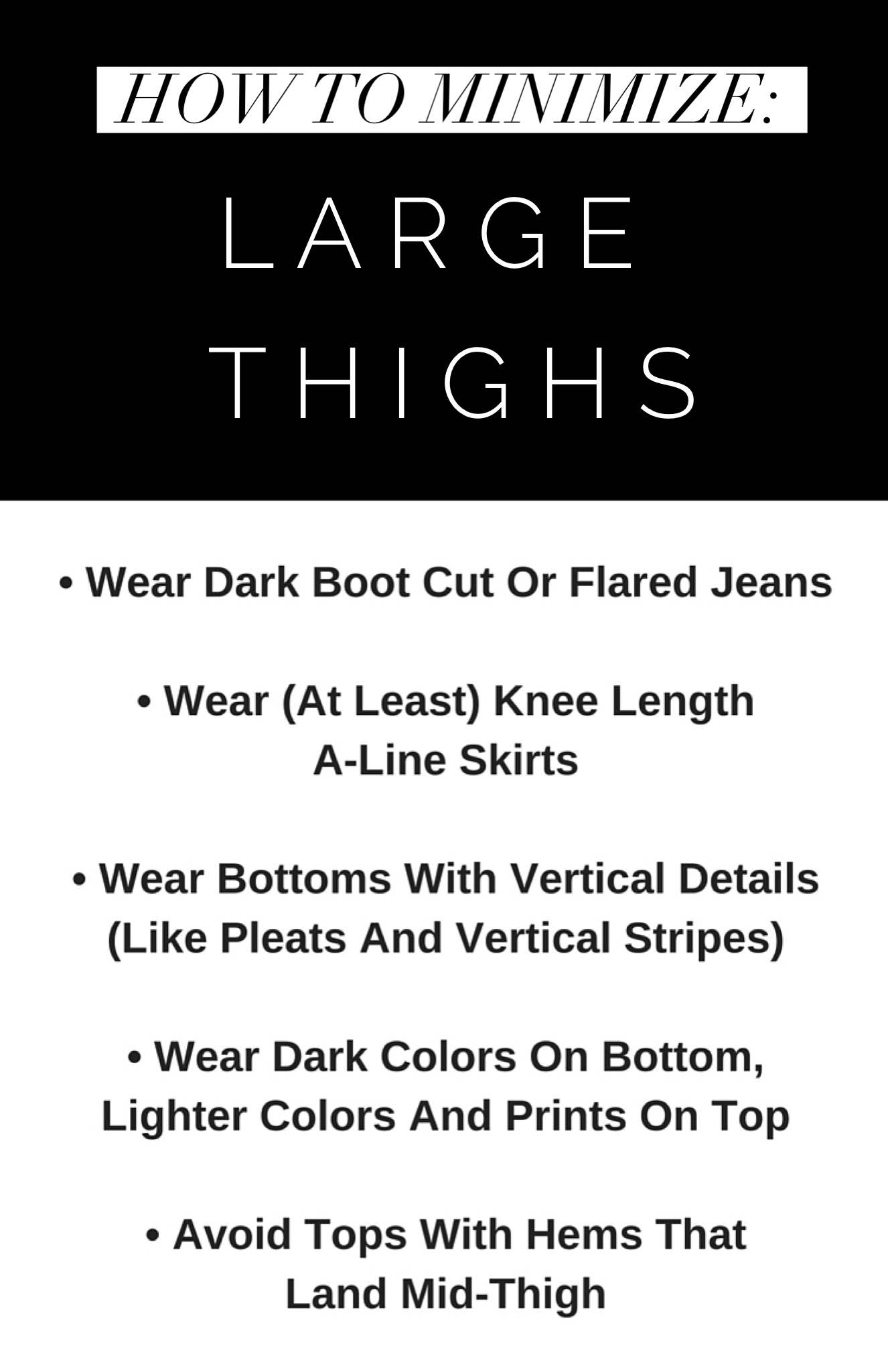 How to Minimize Large Thighs - Downtown Demure