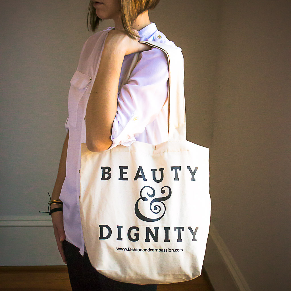 Fashion and Compassion Tote - Downtown Demure Modest Fashion Gift Guide