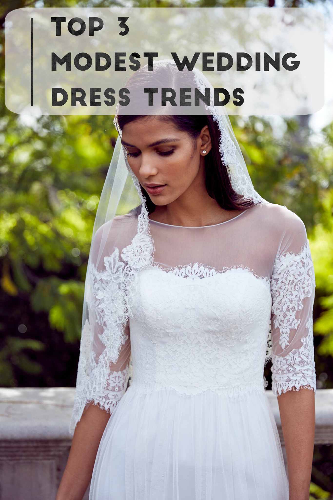 Top 3 modest wedding dress trends ft. David's Bridal - DowntownDemure.com